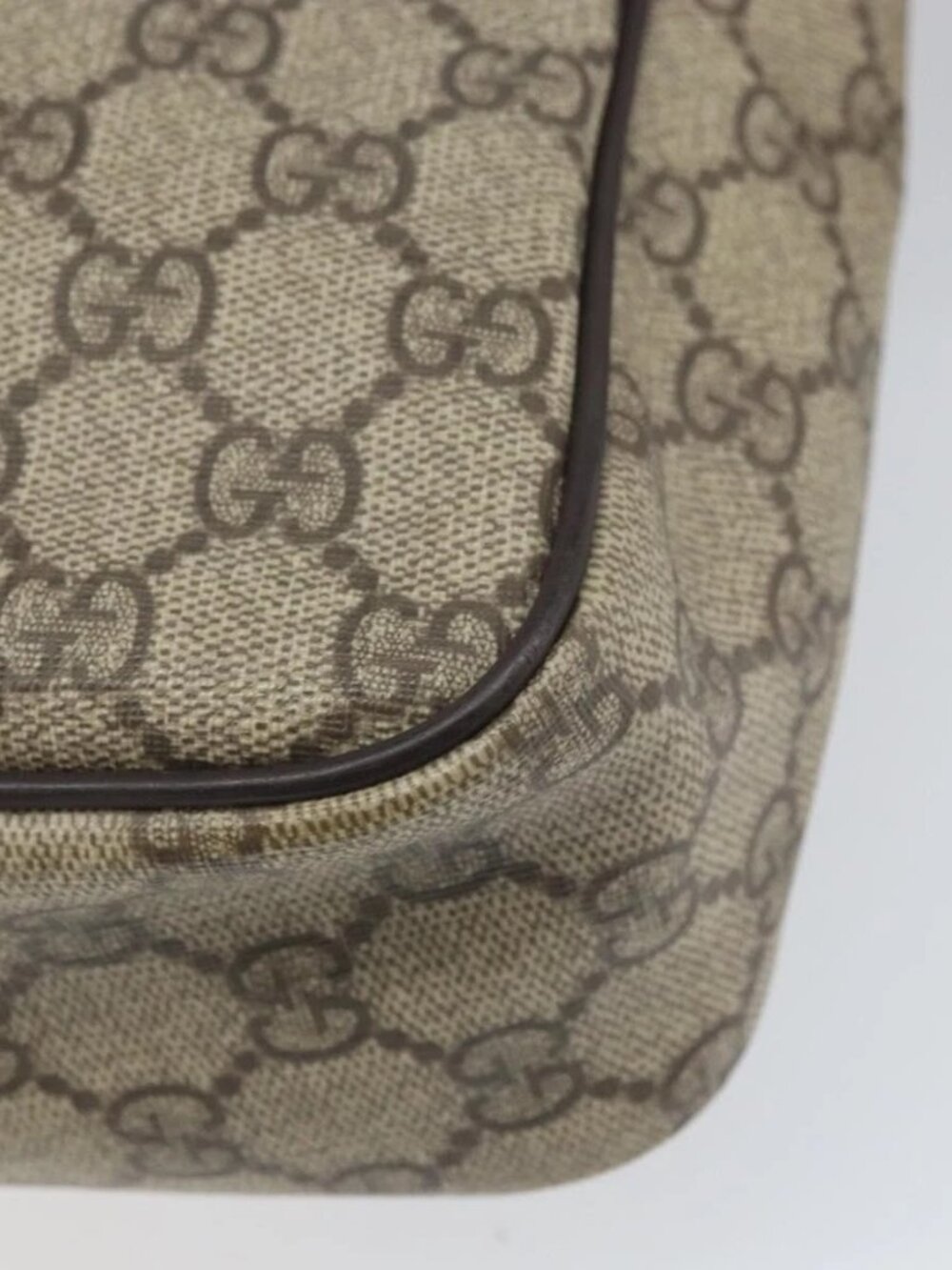 GUCCI GG Supreme Shoulder Bag PVC Beige Gold 201448 Auth ep13070 - Picture 12 of 15